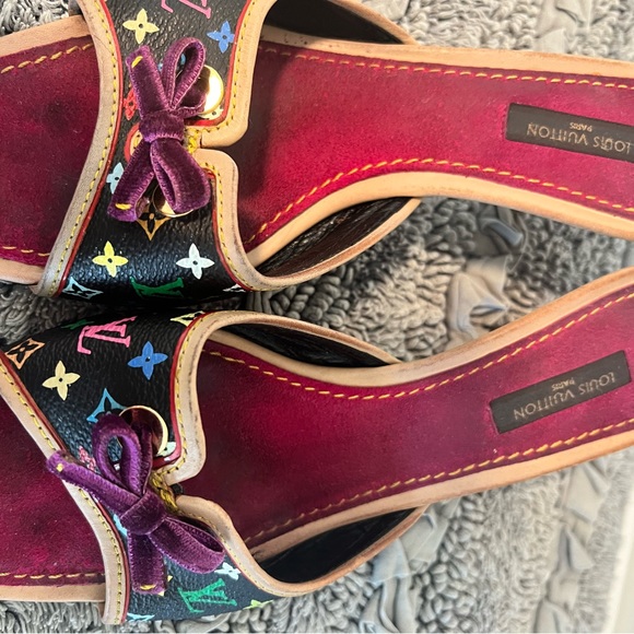 Louis Vuitton Black Multicolor Leather heels. - Picture 7 of 7